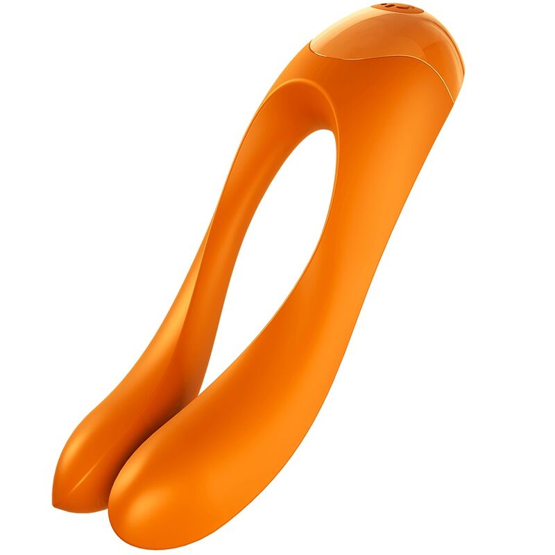 Satisfyer Candy Cane Vibrador dedo naranja